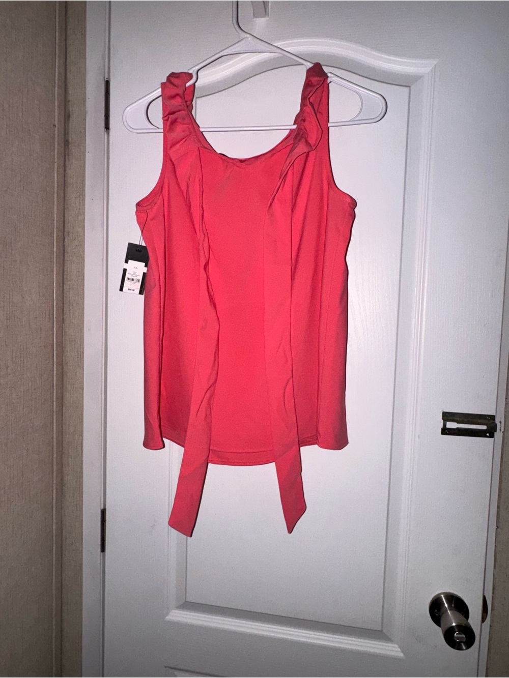 crown & ivy Coral Ruffle-Trim Camisole - Picture 2 of 4